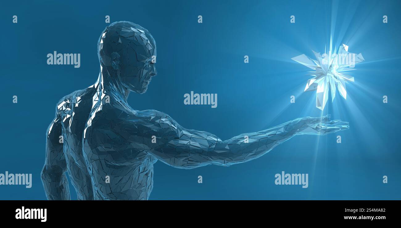 Futuristisches Technologiekonzept als Präsentationshintergrund Stockfoto