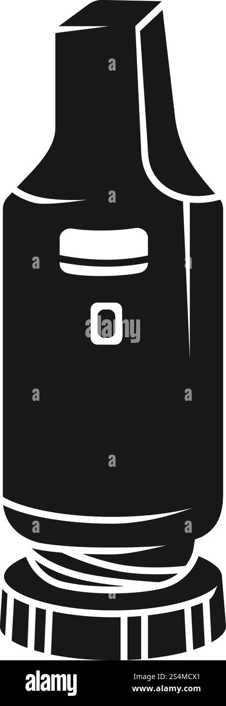 Symbol für Inhalator. Einfache Illustration des Inhalator-Vektorsymbols für Web-Design isoliert auf weißem Hintergrund. Inhalator-Symbol, einfacher Stil Stock Vektor