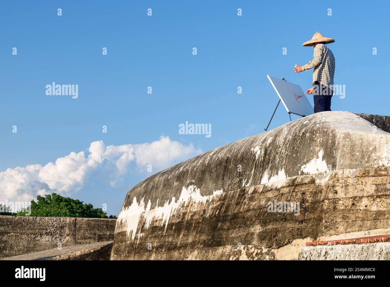Unbekannter Künstler in traditioneller chinesischer Hutmalerei Stockfoto