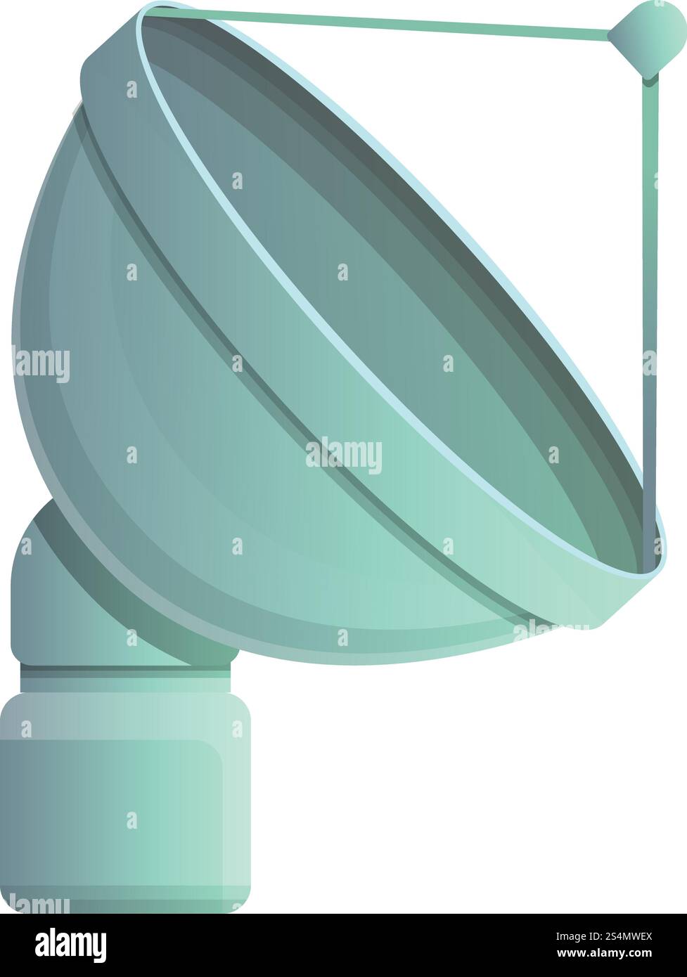 Symbol für Masse Antenne Satellit. Cartoon des Satelliten-Vektorsymbols der Erdantenne für Webdesign isoliert auf weißem Hintergrund. Satellitensymbol der Erdantenne, Cartoon-Stil Stock Vektor