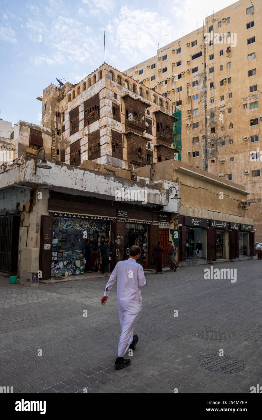 Al-Balad historisches Viertel, Dschidda, Saudi-Arabien am 9. Januar 2025. © Joan Gosa 2025. Stockfoto