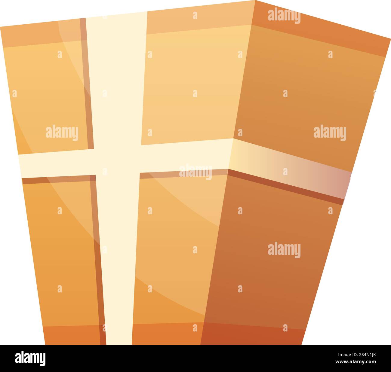 Paketkasten-Symbol. Cartoon des Paketboxvektorsymbols für Webdesign isoliert auf weißem Hintergrund. Paketkistensymbol, Cartoon-Stil Stock Vektor