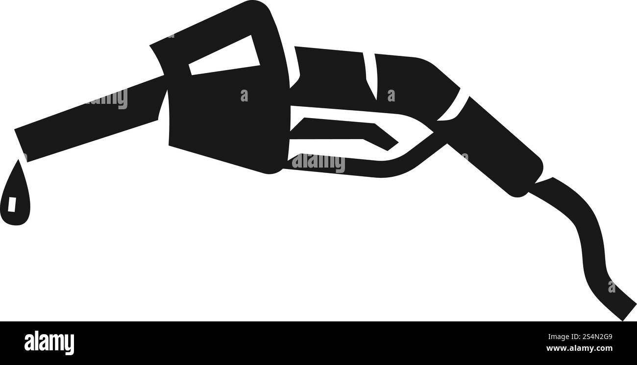 Symbol für Tankstellenpistole. Einfache Illustration des Tankstellenpistolenvektorsymbols für Webdesign isoliert auf weißem Hintergrund. Tankstellenpistole, schlichter Stil Stock Vektor