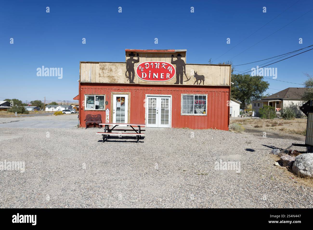 Dinky Diner an der I-95 im Goldfield Historic District, einer historischen Geisterstadt im Goldfield, Esmeralda County, Nevada Stockfoto