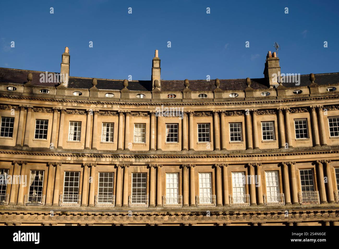 Georgianische Gebäude im Circus Bath UK Stockfoto