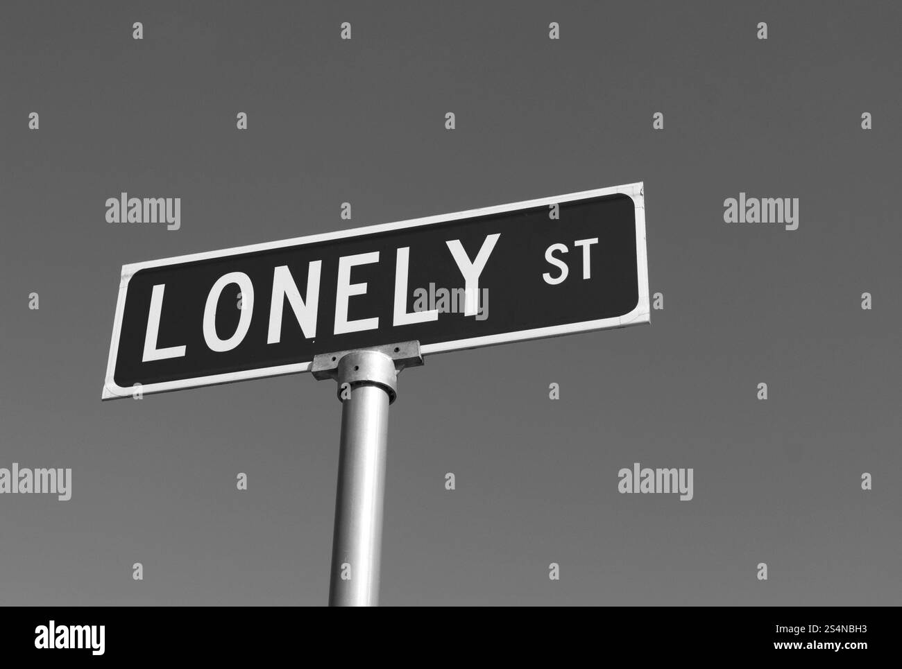 Lonely Street Schild für Campingplätze und Unterkünfte in Memphis, Tennessee, USA, mit Vintage-Charme und südländischer Gastfreundschaft. Stockfoto