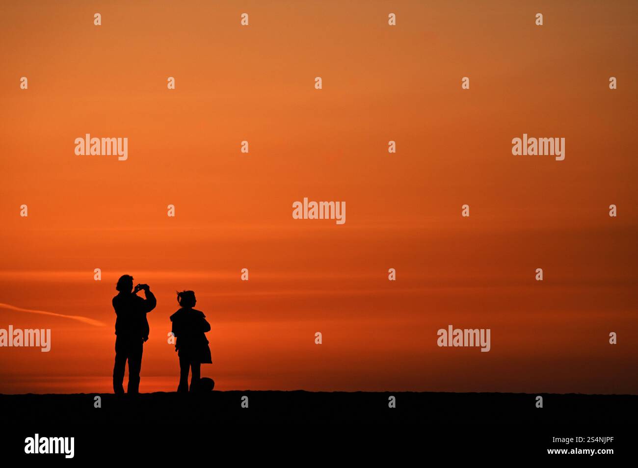 Sonnenuntergang am Venice Beach, Los Angeles, Kalifornien, USA Stockfoto