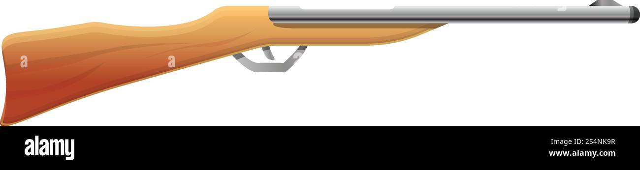Symbol für das Jagdgewehr. Cartoon des Jäger Gewehr Vektor Symbol für Web Design isoliert auf weißem Hintergrund. Jagdgewehrsymbol im Cartoon-Stil Stock Vektor