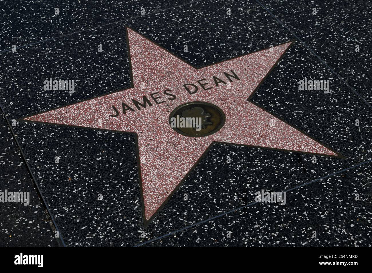 James Dean Star auf dem Walk of Fame in Hollywood, Los Angeles, Kalifornien, USA Stockfoto