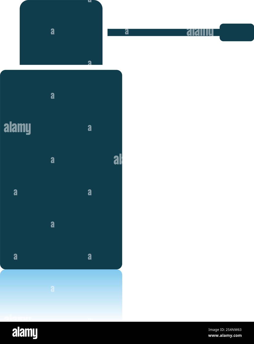 Inhalator Symbol. Schatten Reflexion Design. Vector Illustration. Stock Vektor