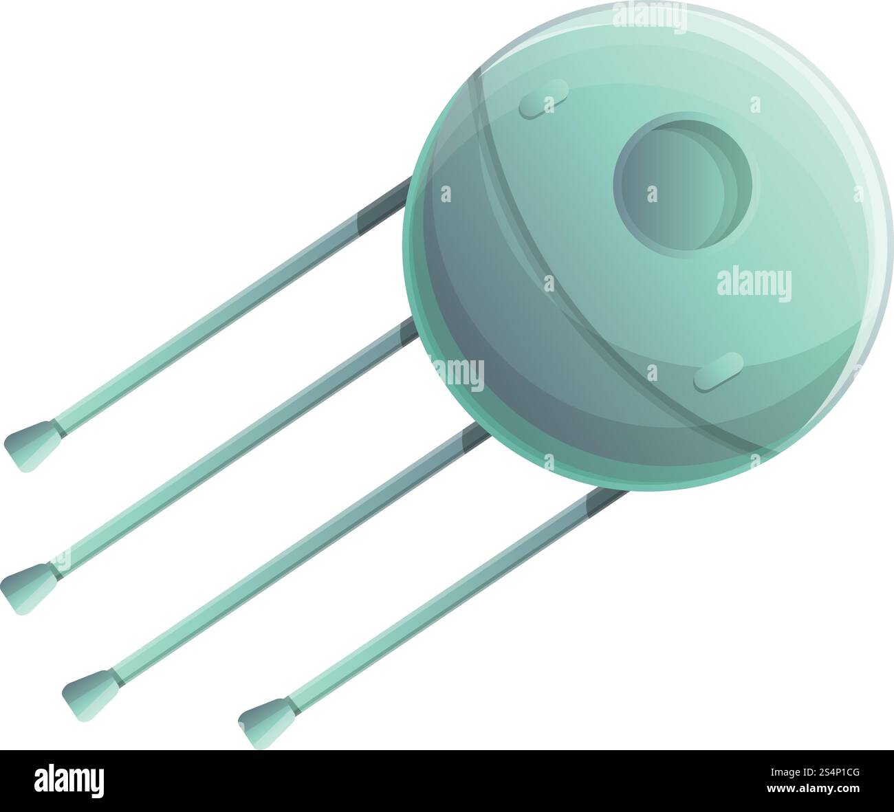 Satellitensymbol. Cartoon des Satellitenvektorsymbols für Webdesign isoliert auf weißem Hintergrund. Satellitensymbol, Cartoon-Stil Stock Vektor