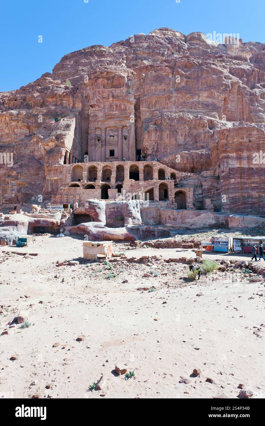 zeigen Sie auf Urne Grab in Petra, Jordanien an Stockfoto