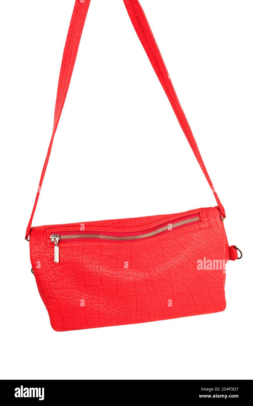 Kleine Tasche aus kupferfarbenem Leder Stockfoto