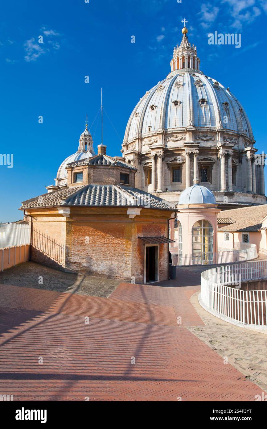 Dach des Petersdoms, Vatikan, Rom Stockfoto