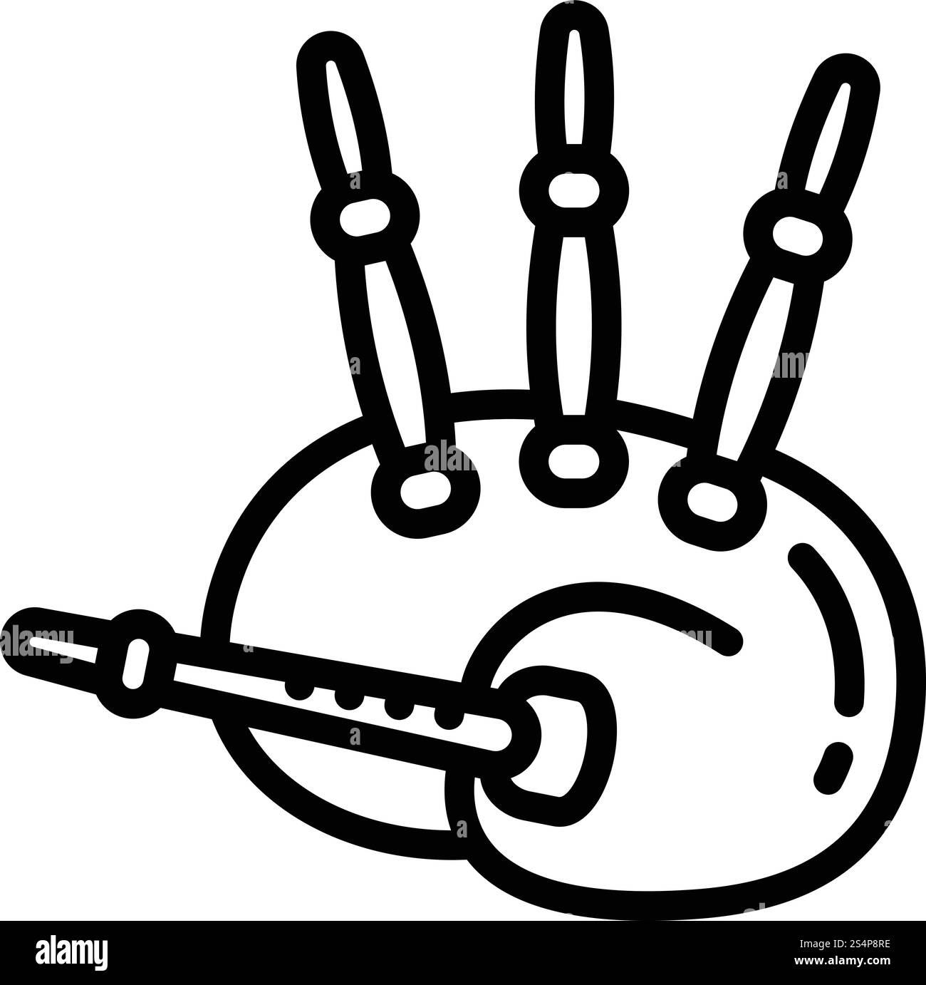 Dudelsack-Symbol. Umreißen des Dudelsack-Vektorsymbols für Webdesign isoliert auf weißem Hintergrund. Dudelsack-Symbol, Outline-Stil Stock Vektor