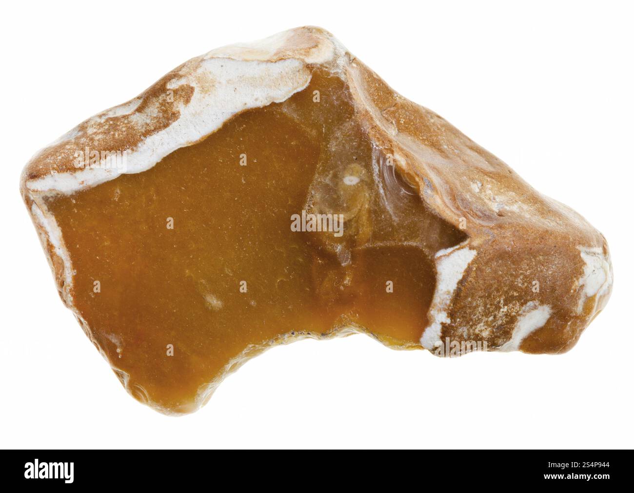 Flint Mineral isoliert auf weißem Hintergrund Stockfoto