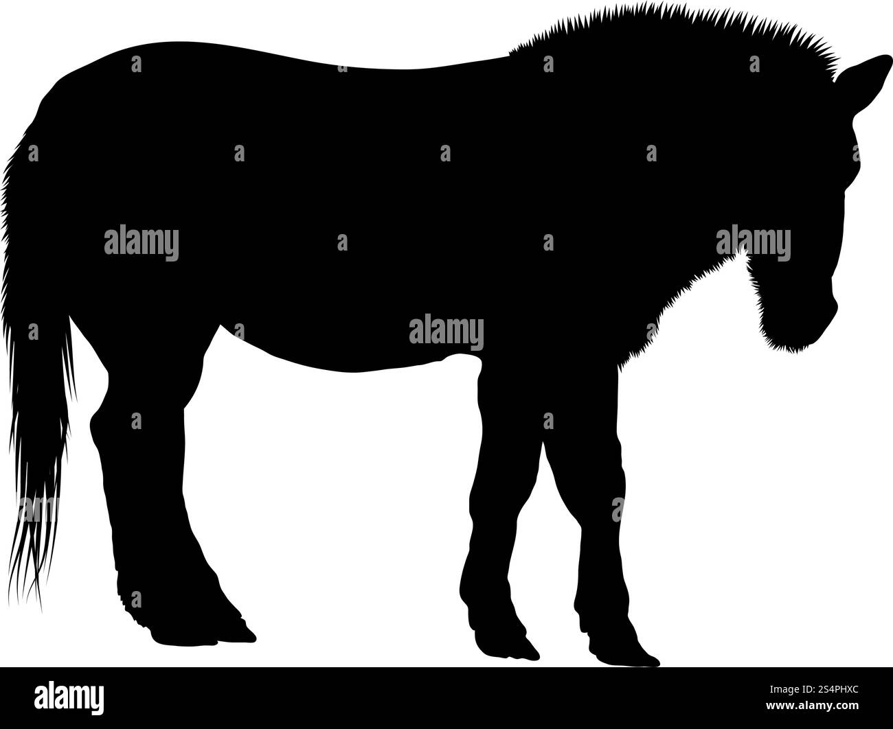 Pferd Silhouette. Sehr detaillierte glattes Design. Vector Illustration. Stock Vektor