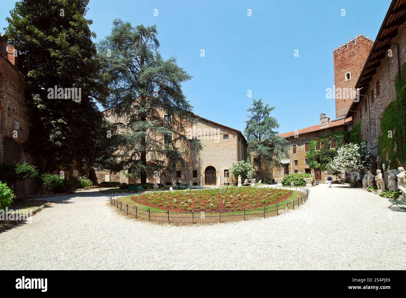 Ansicht des Teatro Olimpico (Olympic Theatre) Gebäude in Vicenza, Italien Stockfoto