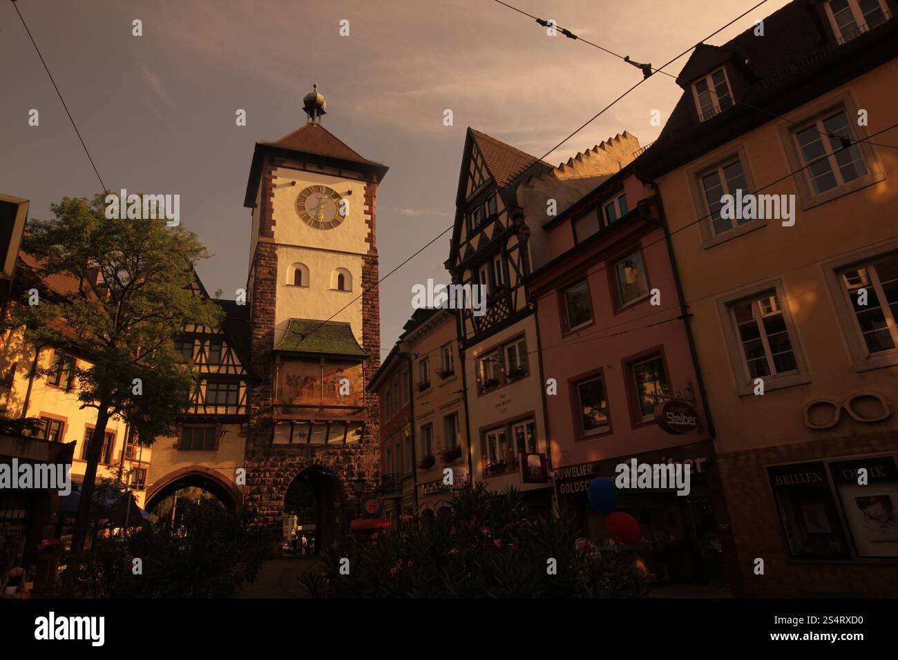 die alte Stadt von Freiburg Im Breisgau im Schwarzwald im Süden von Deutschland in Europa. Stockfoto