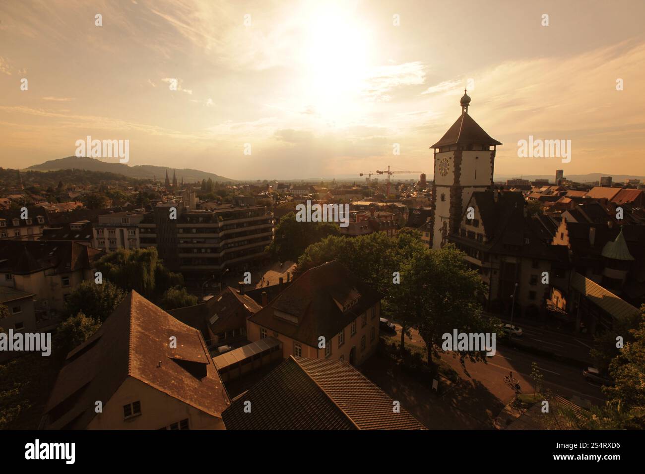 die alte Stadt von Freiburg Im Breisgau im Schwarzwald im Süden von Deutschland in Europa. Stockfoto