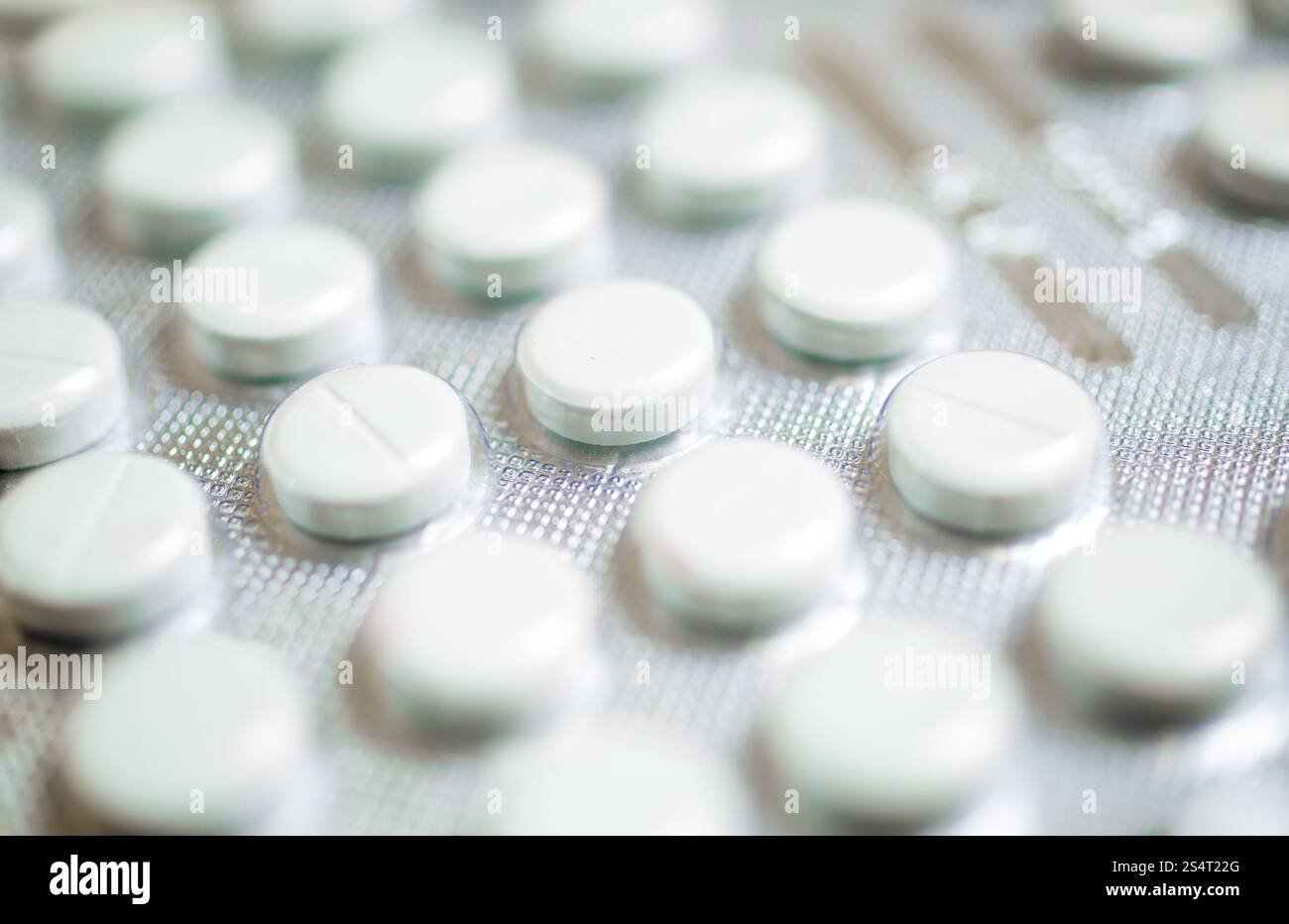 Nahaufnahme Foto Blisterpackung mit Pillen Stockfoto