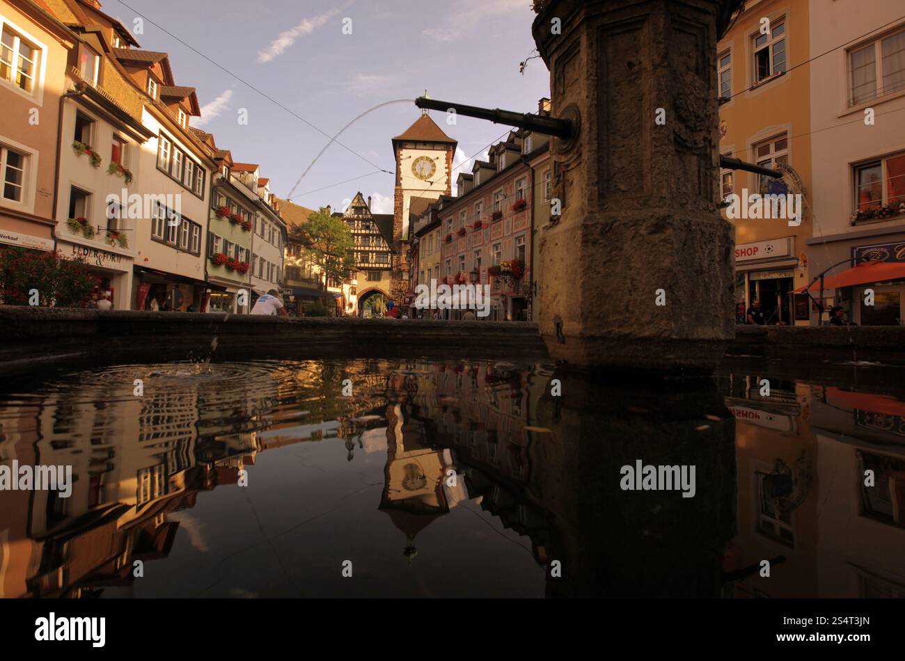die alte Stadt von Freiburg Im Breisgau im Schwarzwald im Süden von Deutschland in Europa. Stockfoto