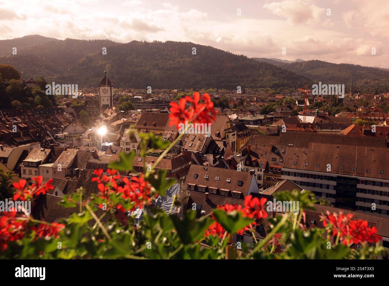 die alte Stadt von Freiburg Im Breisgau im Schwarzwald im Süden von Deutschland in Europa. Stockfoto