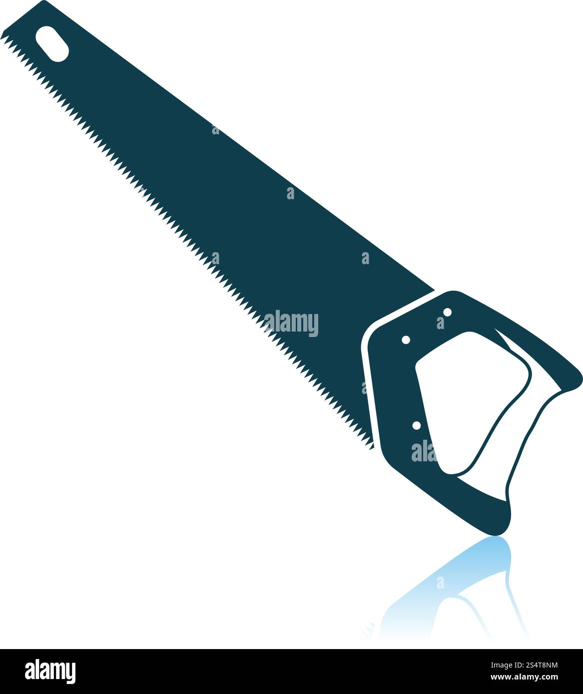 Hand sah. Schatten Reflexion Design. Vector Illustration. Stock Vektor