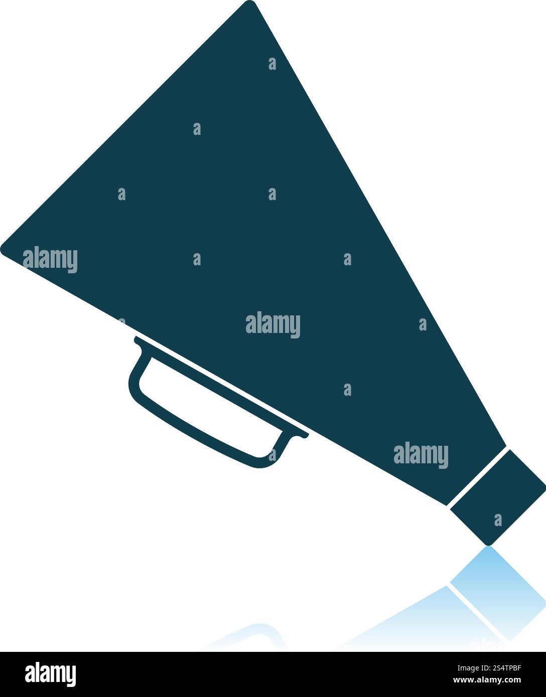 Direktor Megafon-symbol. Schatten Reflexion Design. Vector Illustration. Stock Vektor