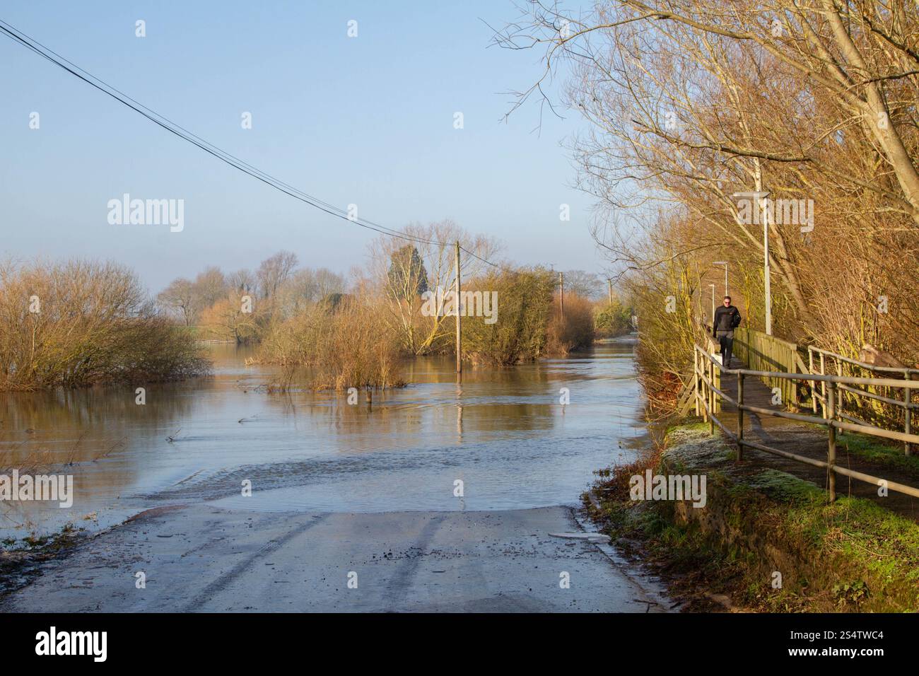 Ouse wäscht, überflutet in Sutton Gault, Cambridgeshire Stockfoto