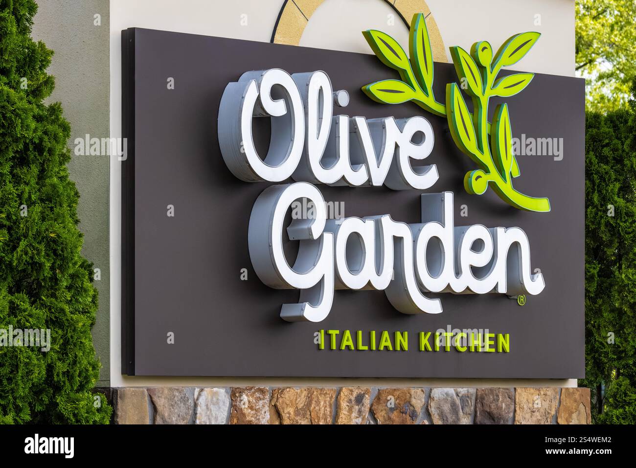 Olive Garden Italian Kitchen, ein Darden Restaurant, in Buford, Georgia, nordöstlich von Atlanta. (USA) Stockfoto