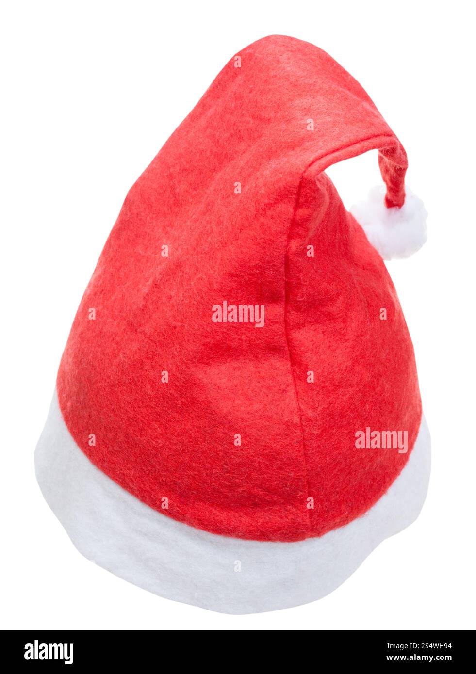 Weihnachten-Symbol - traditionelle rote Weihnachtsmann Mütze isoliert auf weißem Hintergrund Stockfoto