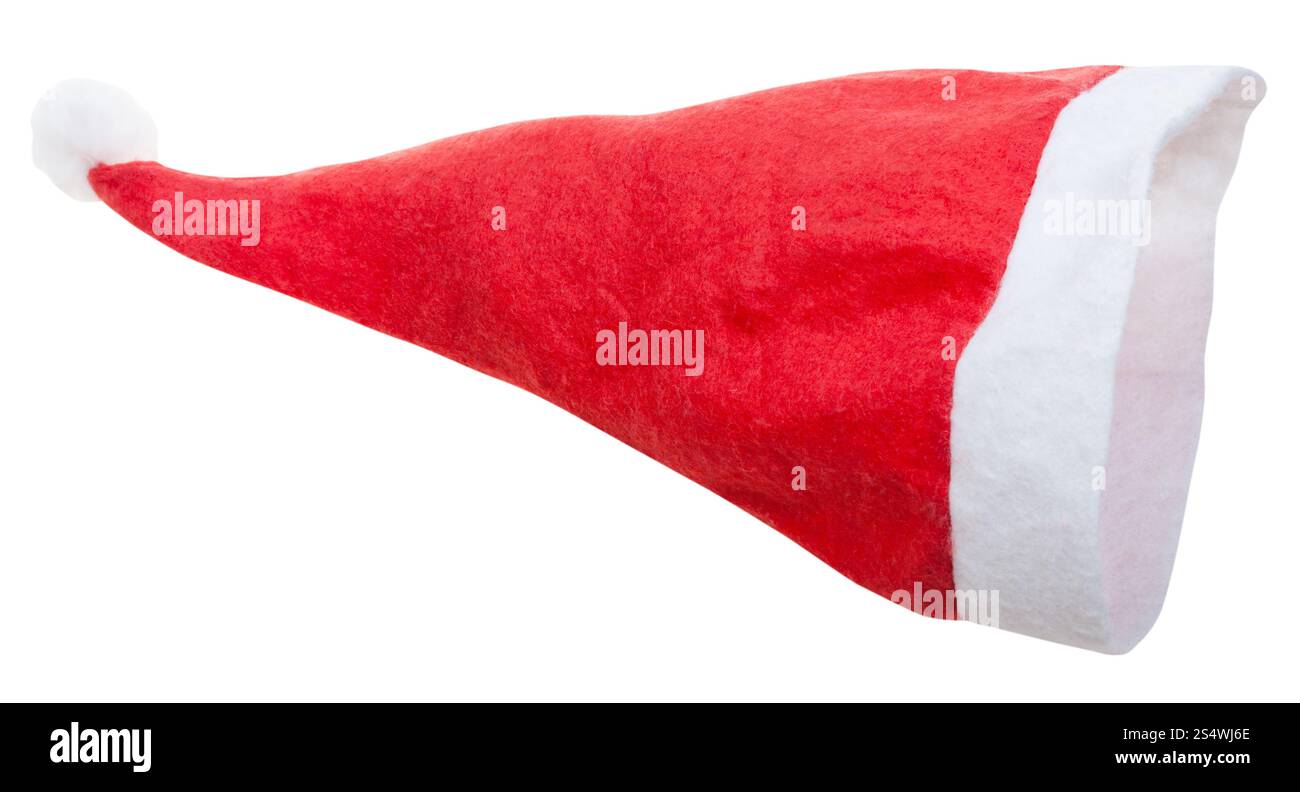 Weihnachten-Symbol - leere Filzhut Santa isoliert auf weißem Hintergrund Stockfoto