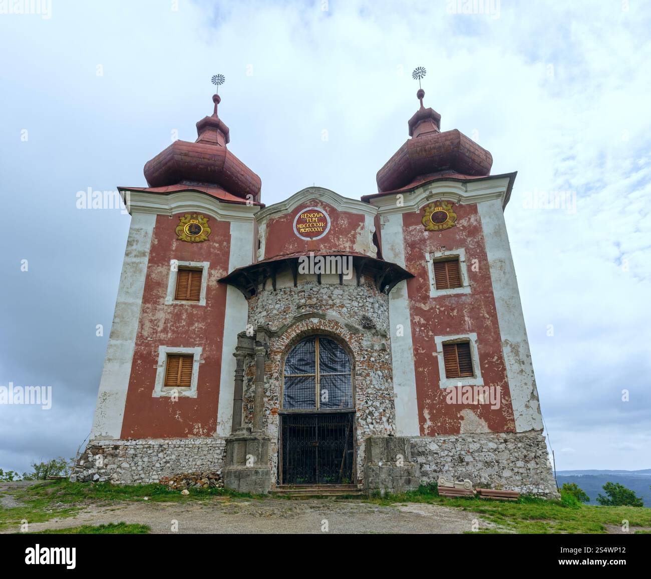 Alte Kirche in Banska Stiavnica (Slowakei) - Banskostiavnicka Kalvaria (Build 1744-1751) Stockfoto