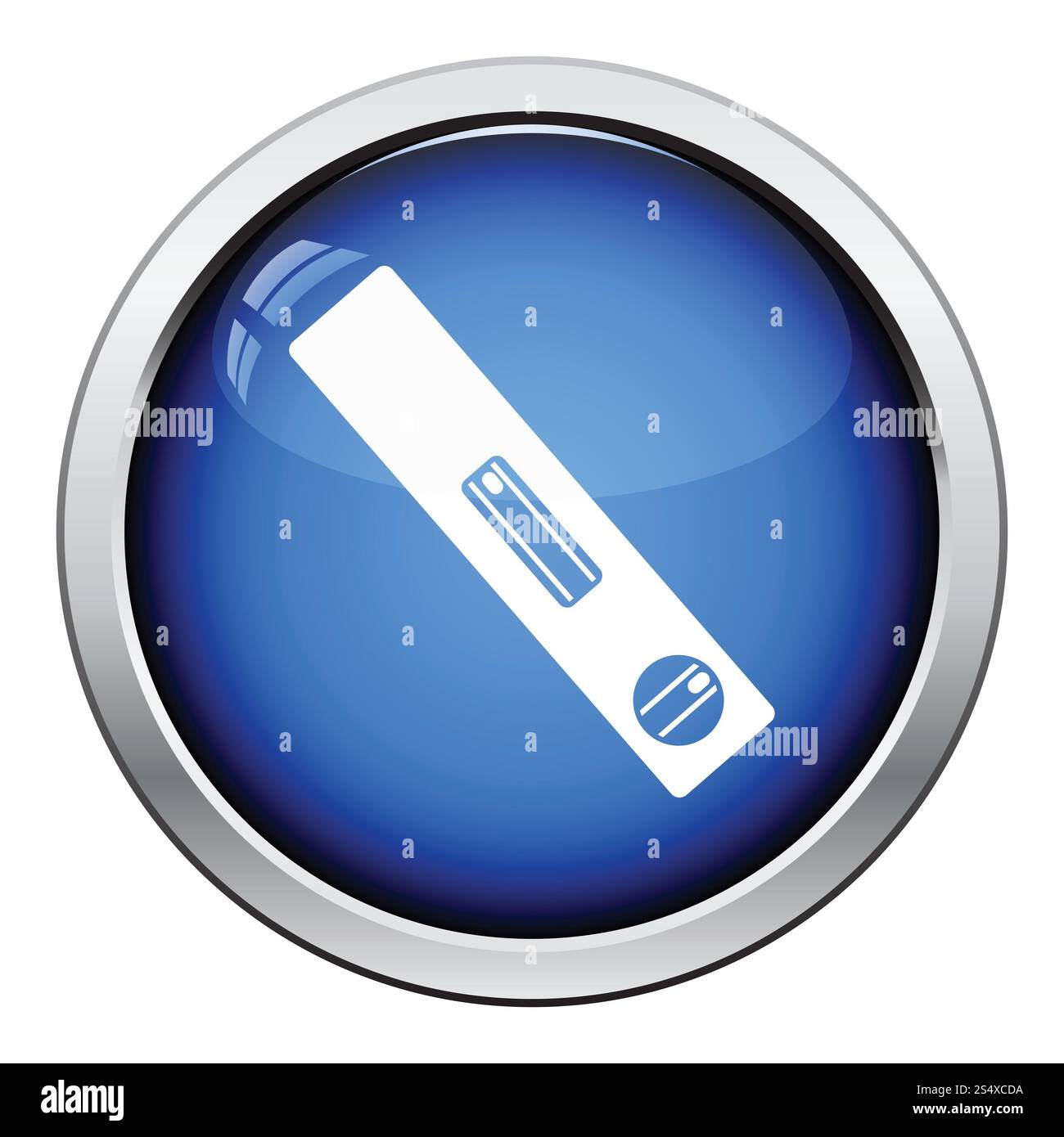 Symbol der Bauhöhe . Glänzendes Knopfdesign. Stockfoto