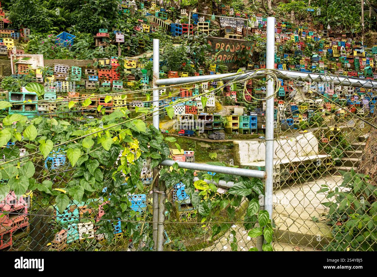 Eine Miniaturnachbildung der Favela Pereira da Silva, bekannt als Project Morrinho, ein Kulturprojekt, in Rio de Janeiro, Brasilien. Stockfoto