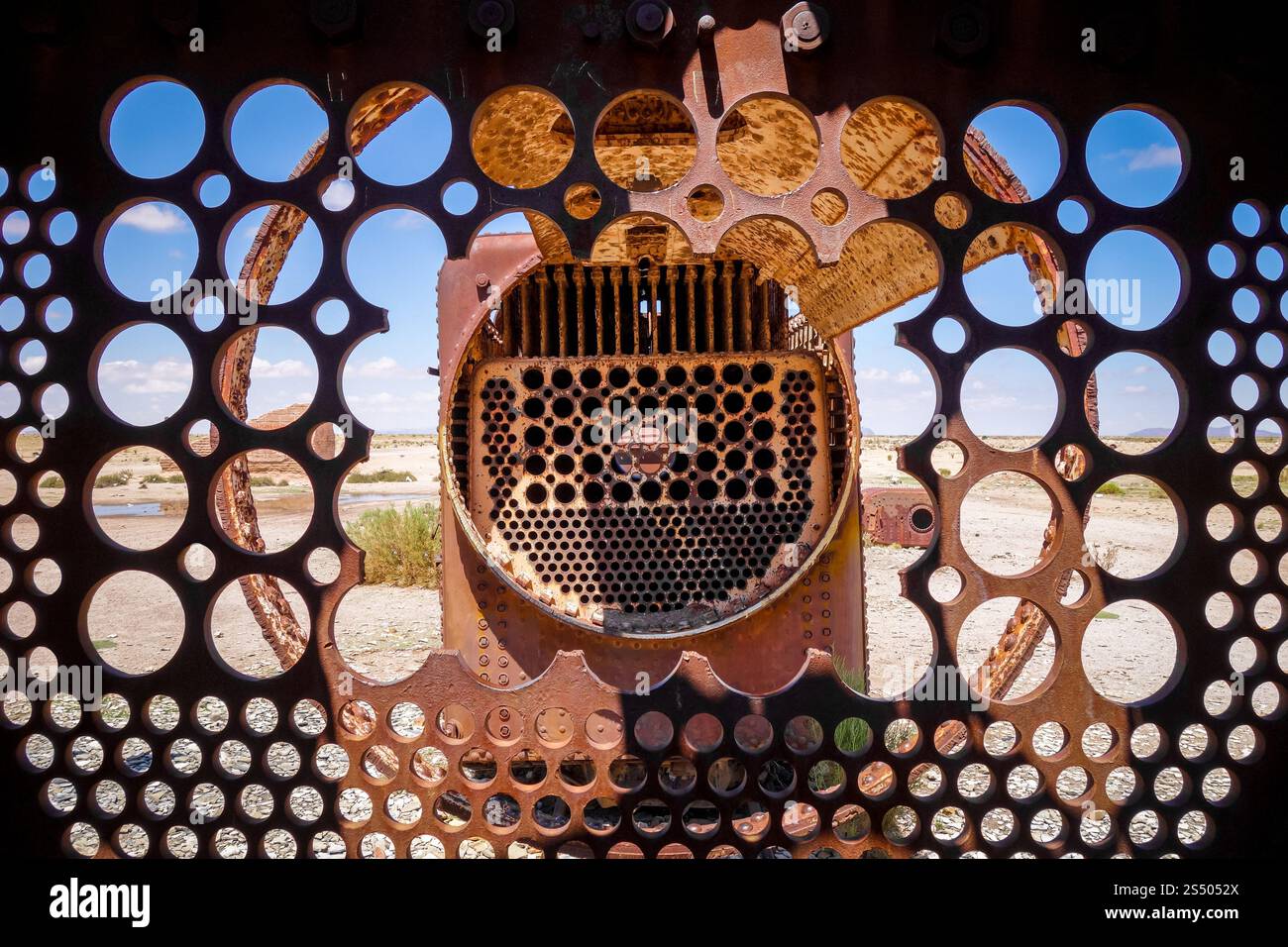 Zugfriedhof in Uyuni, Bolivien, südamerika. Zugfriedhof in Uyuni, Bolivien Stockfoto