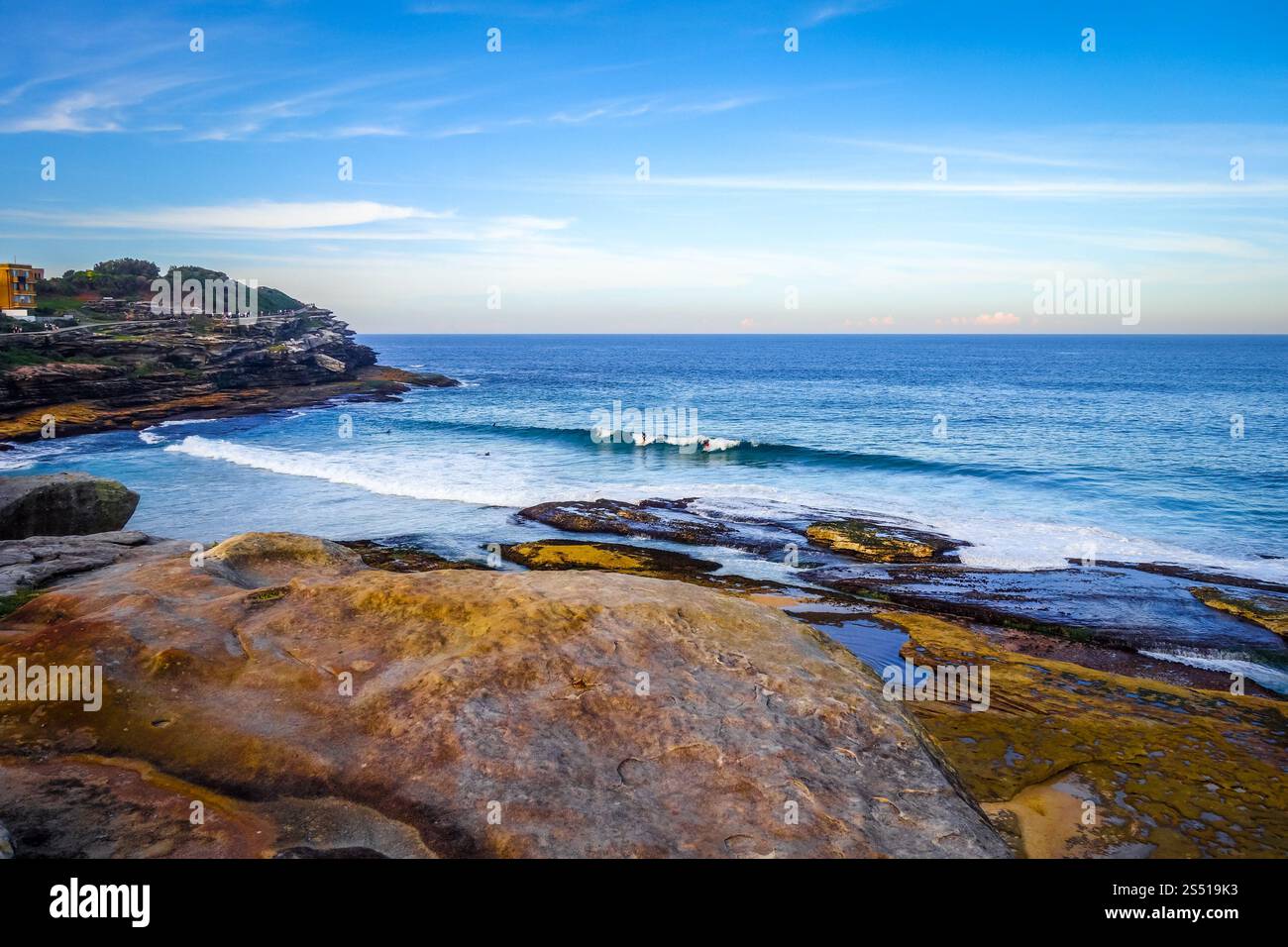 Tamarama Beach und Meeresblick, Sidney, Australien. Tamarama Beach, Sidney, Australien Stockfoto