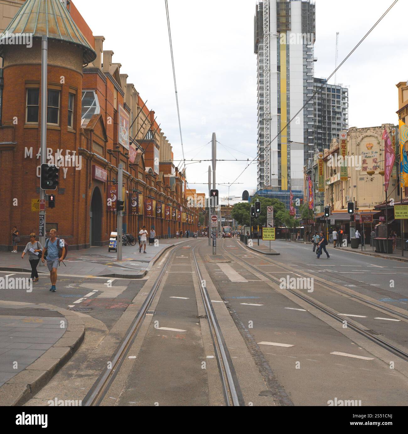 Straße im Geschäftsviertel von Sydney Stockfoto