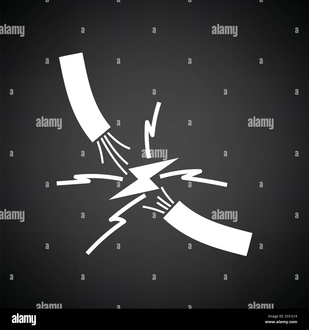 Symbol des Drahtes. Schwarzer Hintergrund mit weißen. Vektor-Illustration. Stockfoto Symbol des Drahtes. Schwarzer Hintergrund mit weißen. Vektor-Illustration. Stockfoto
