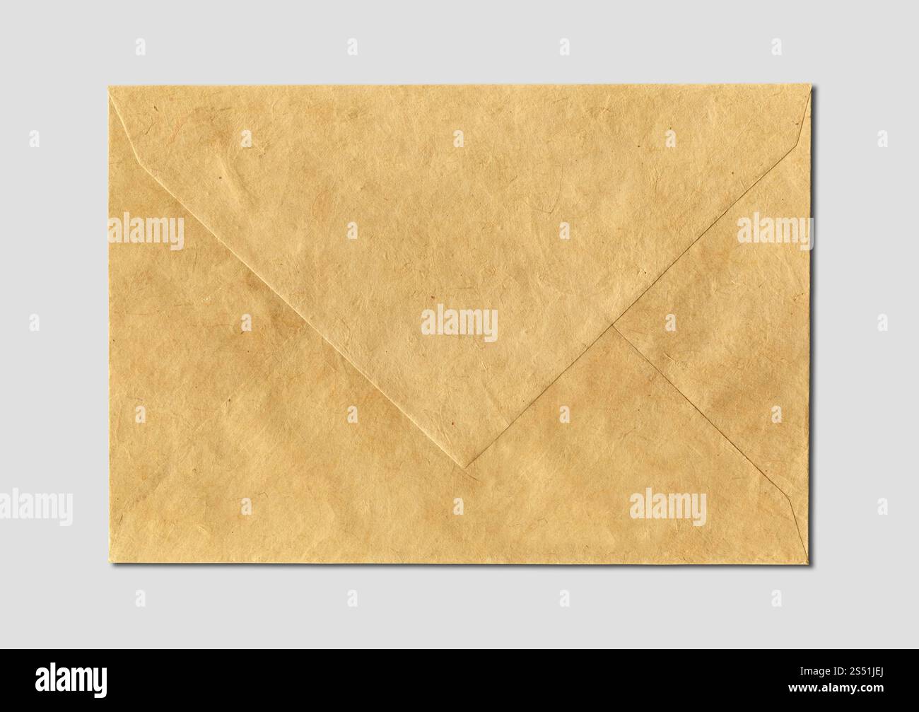 Mustervorlage für braune Papierumschläge isoliert auf grauem Hintergrund. Mustervorlage für braune Papierumschläge Stockfoto