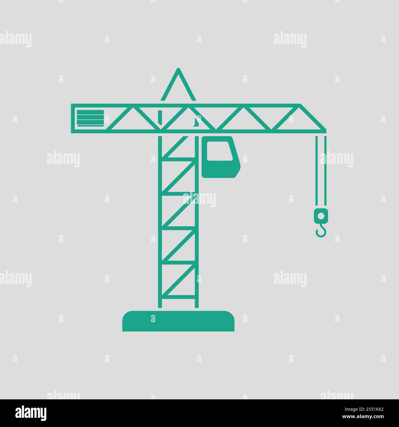 Symbol des Krans. Grauer Hintergrund mit grün. Vektor-Illustration. Stockfoto