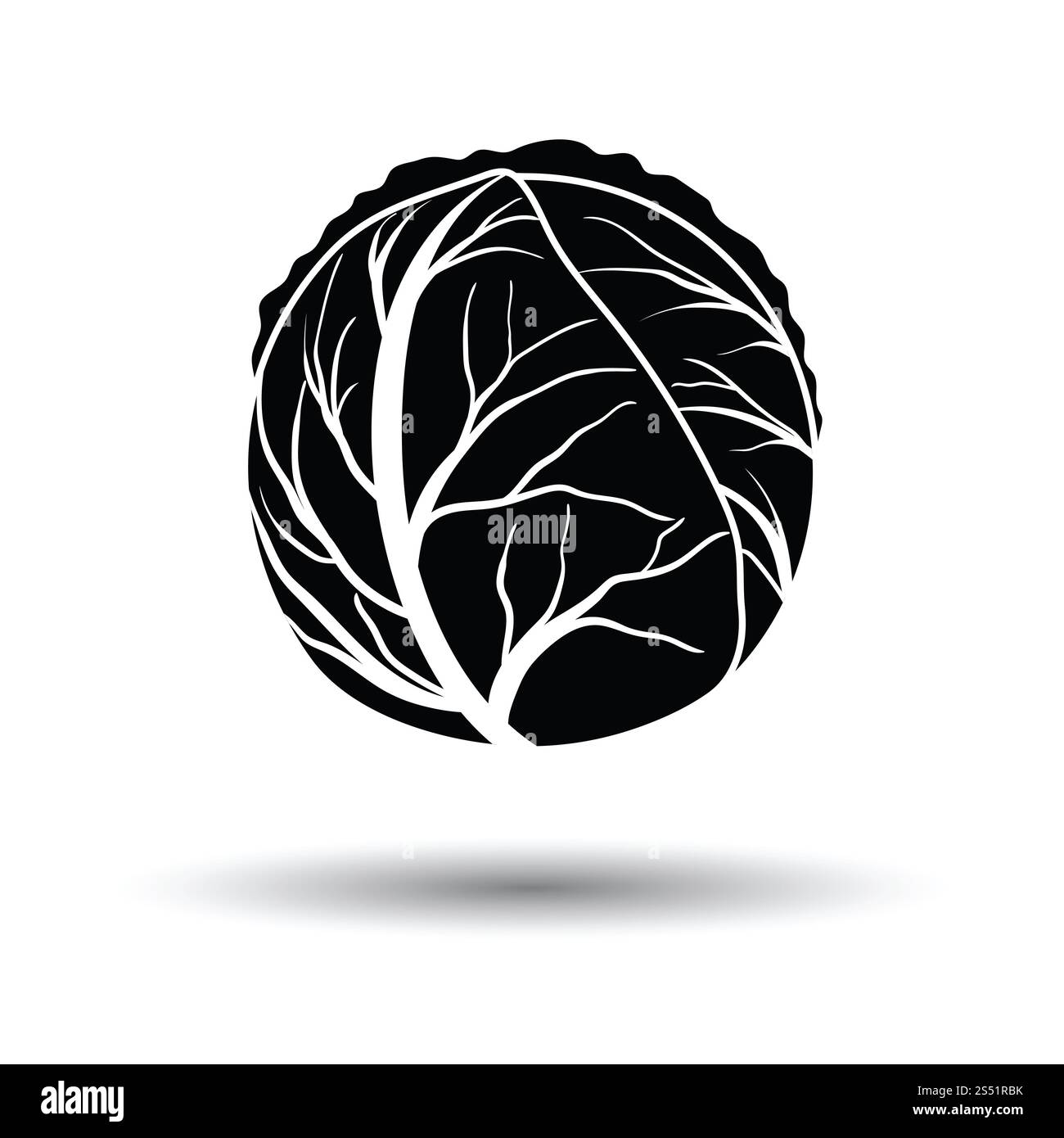 Kohl-Symbol. Weißen Hintergrund mit Schatten Design. Vektor-Illustration. Stockfoto
