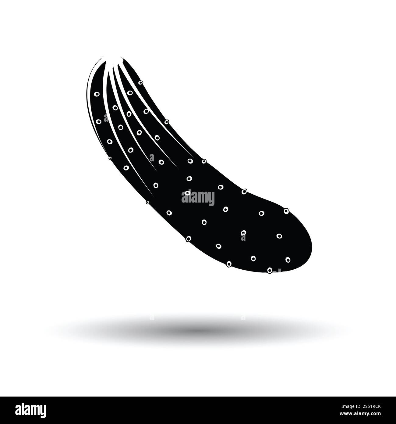 Gurken-Symbol. Weißen Hintergrund mit Schatten Design. Vektor-Illustration. Stockfoto