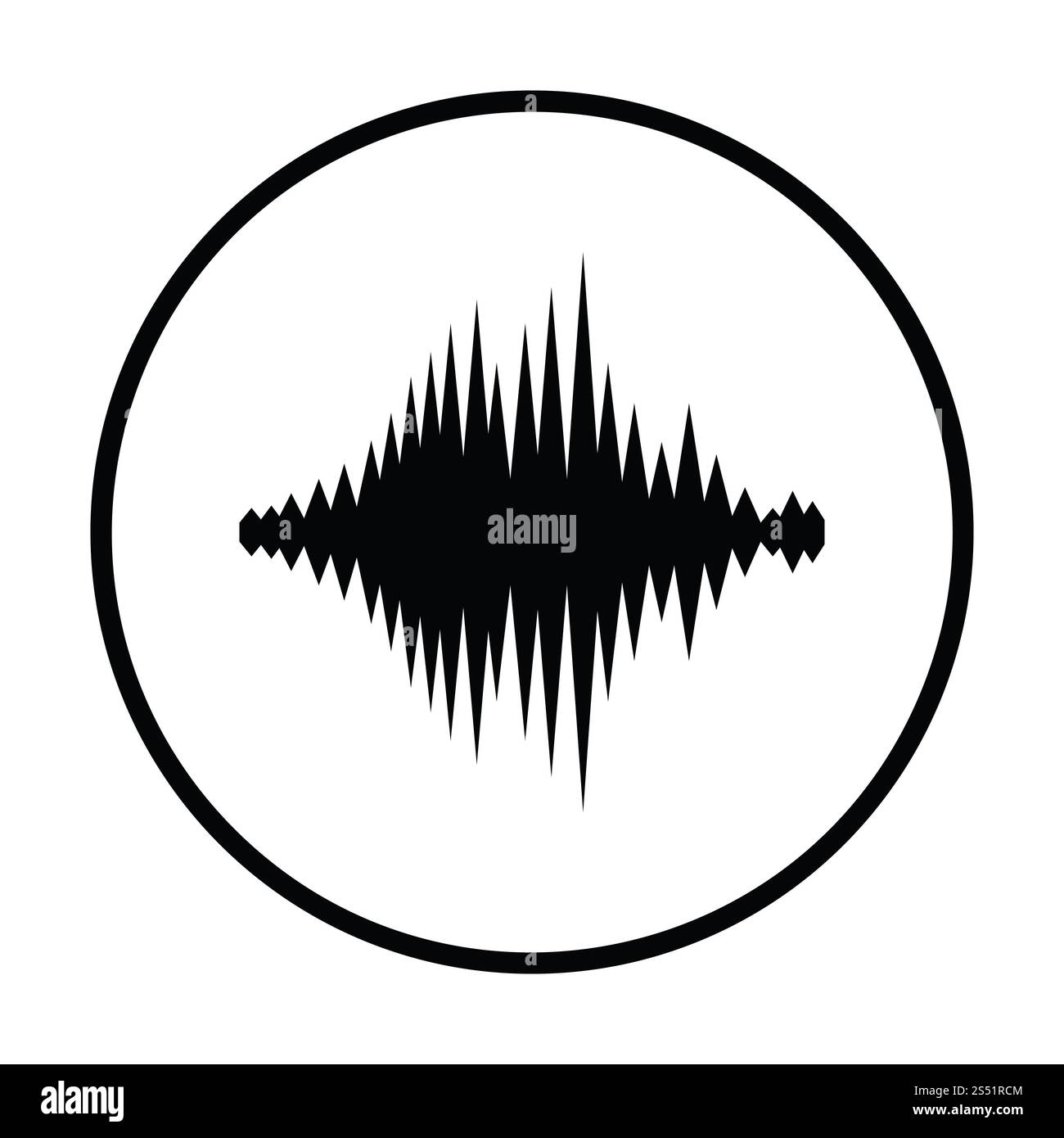 Musik-Equalizer-Symbol. Dünnen Kreis Design. Vektor-Illustration. Stockfoto
