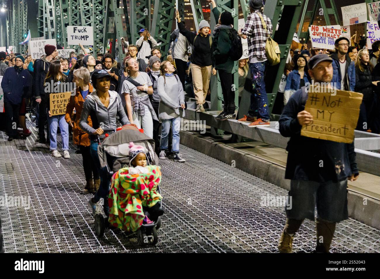 Donald Trump Wahlprotest in Portland Oregon 11/10/2016 Stockfoto