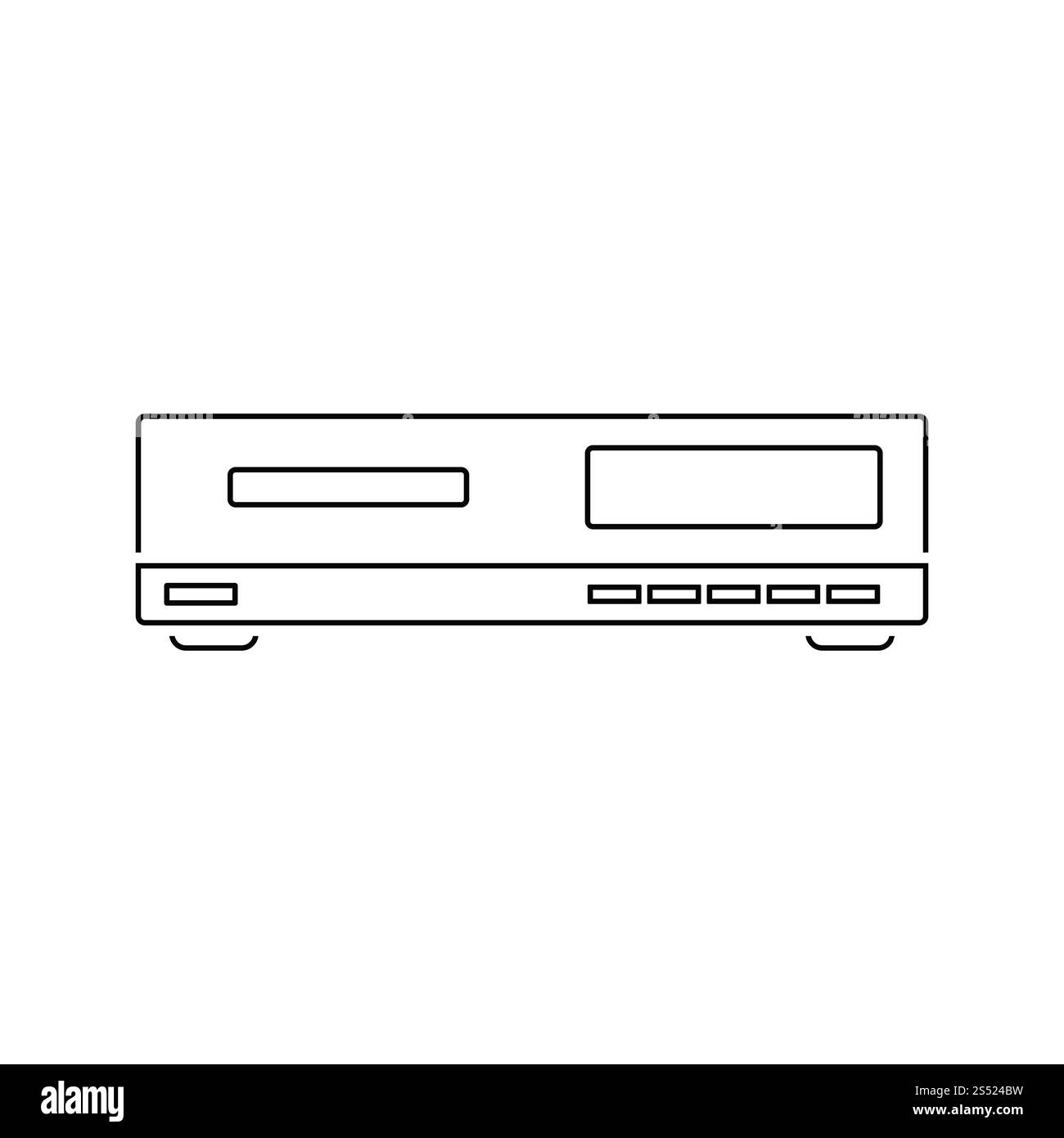 Media Player Symbol. Thin Line Design. Vector Illustration. Stockfoto