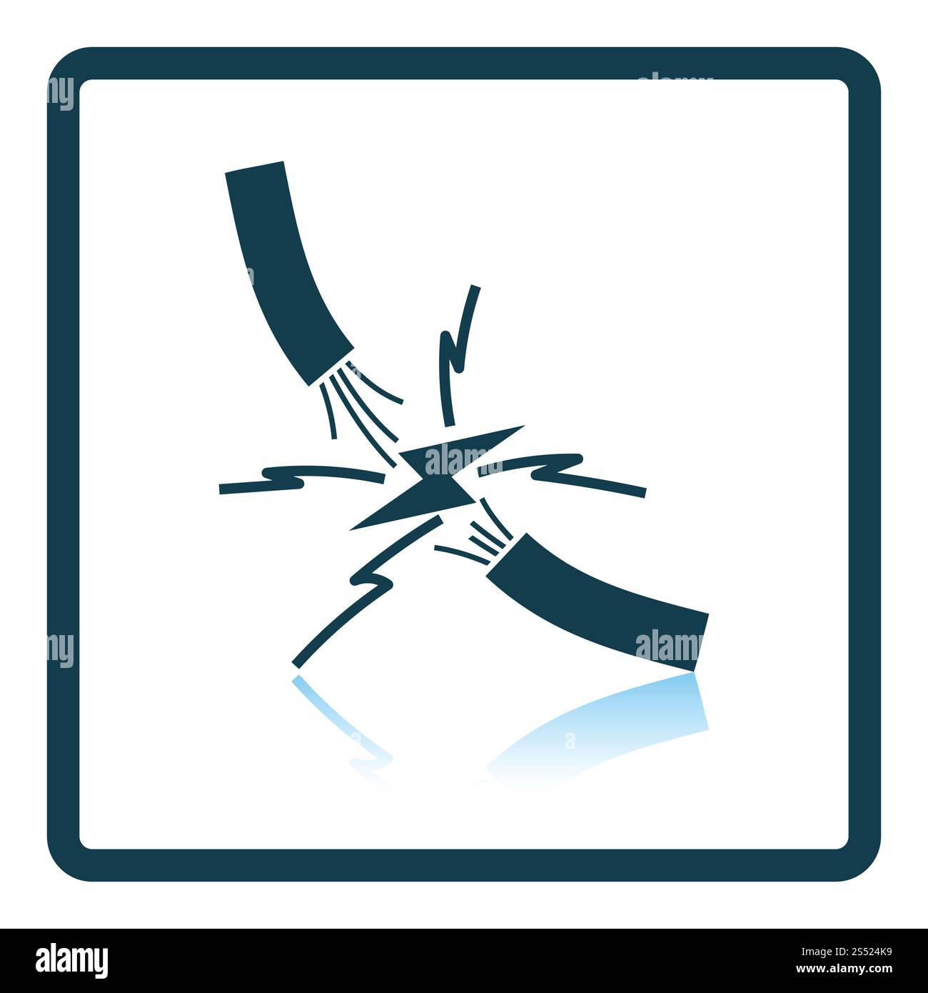 Symbol des Drahtes. Schatten-Reflexion-Design. Vektor-Illustration. Stockfoto Symbol des Drahtes. Schatten-Reflexion-Design. Vektor-Illustration. Stockfoto