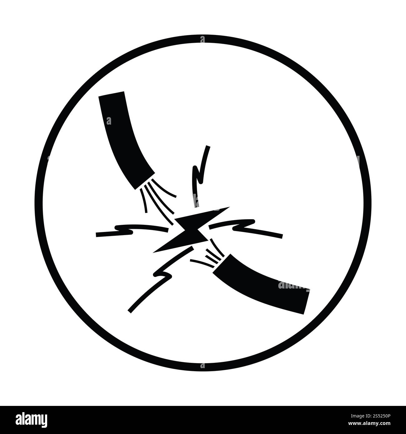 Symbol des Drahtes. Dünnen Kreis Design. Vektor-Illustration. Stockfoto Symbol des Drahtes. Dünnen Kreis Design. Vektor-Illustration. Stockfoto