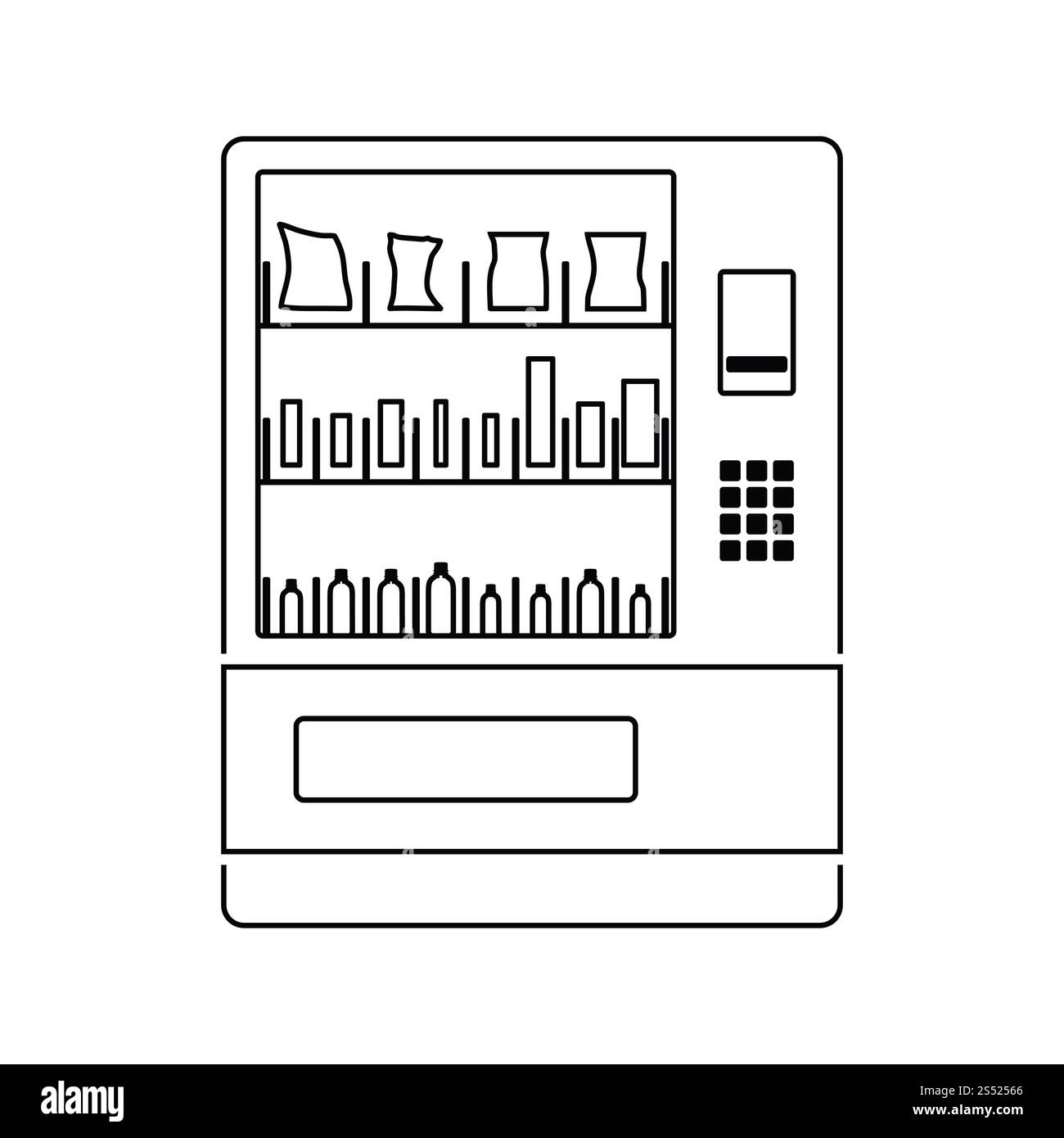 Essen verkauf Machine Symbol. Thin Line Design. Vector Illustration. Stockfoto
